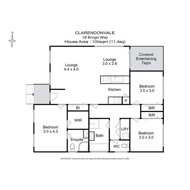 Floorplan of Homely house listing, 18 Brogo Way, Clarendon Vale TAS 7019