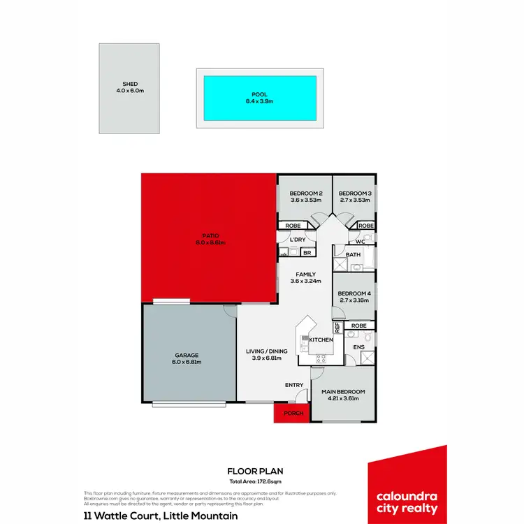 Floorplan of Homely house listing, 11 Wattle Court, Little Mountain QLD 4551