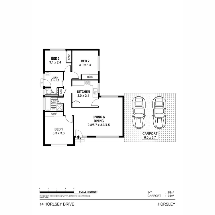 Floorplan of Homely house listing, 14 Horsley Drive, Horsley NSW 2530