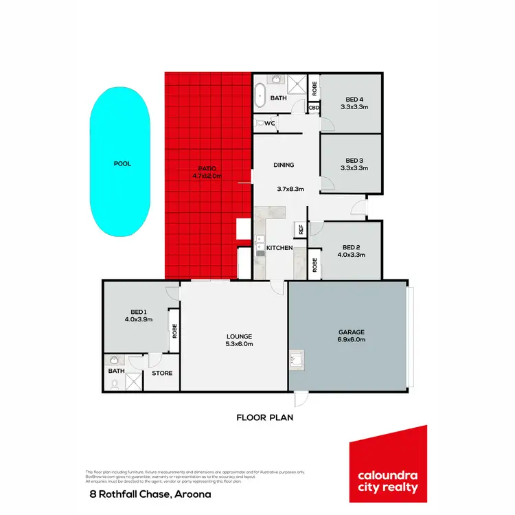 Floorplan of Homely house listing, 8 Rothfall Chase, Aroona QLD 4551