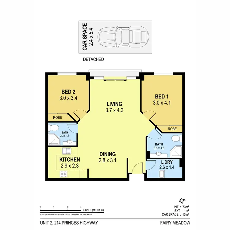 Floorplan of Homely apartment listing, 2/214 Princes Highway, Fairy Meadow NSW 2519