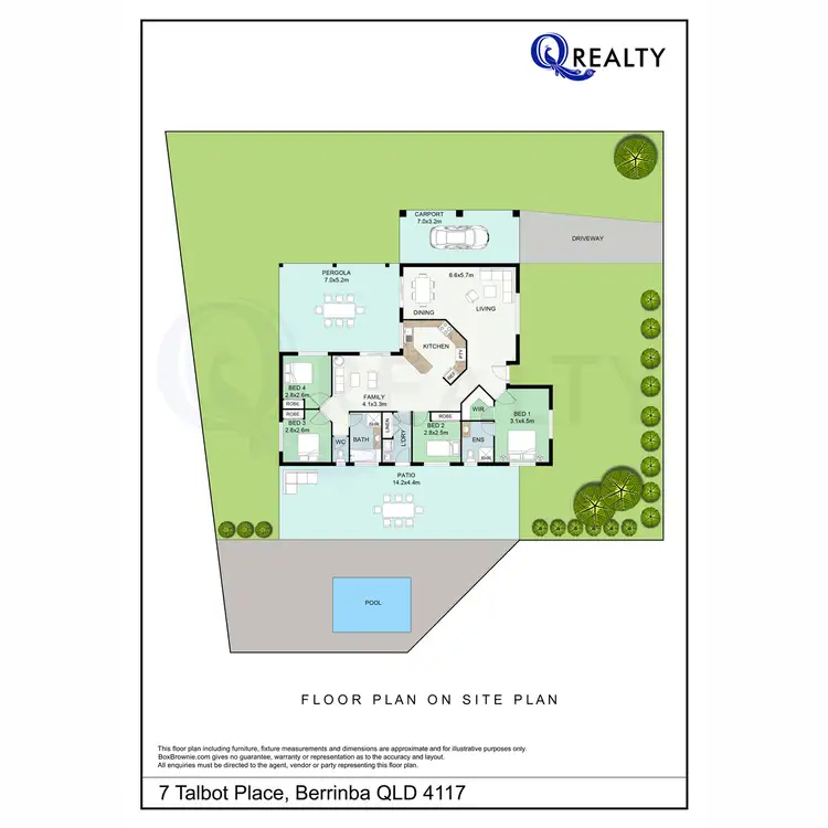Floorplan of Homely house listing, 7 Talbot Place, Berrinba QLD 4117
