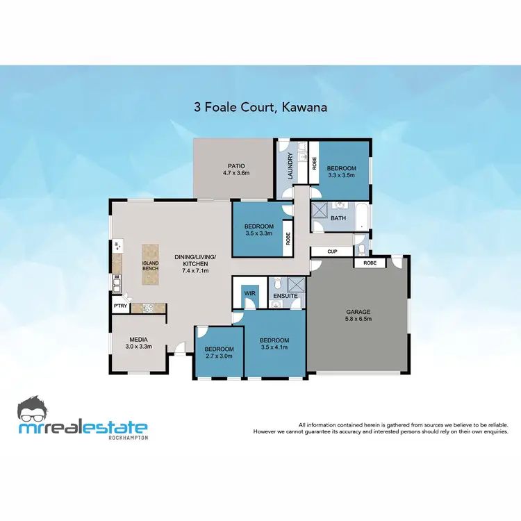 Floorplan of Homely house listing, 3 Foale Court, Kawana QLD 4701