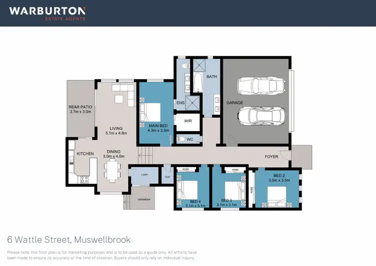 Floorplan of Homely house listing, 6 Wattle Street, Muswellbrook NSW 2333