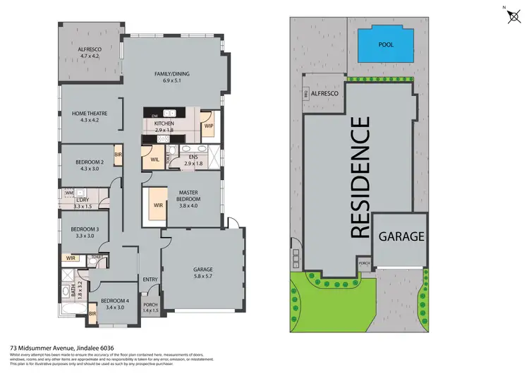 Floorplan of Homely house listing, 73 Midsummer Avenue, Jindalee WA 6036