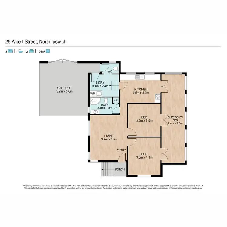Floorplan of Homely house listing, 26 Albert Street, North Ipswich QLD 4305