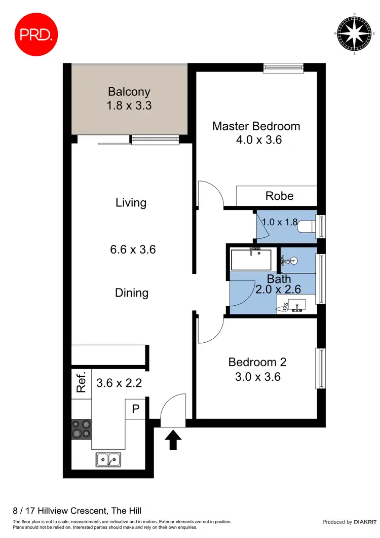 Floorplan of Homely apartment listing, 8/17 Hillview Crescent, The Hill NSW 2300