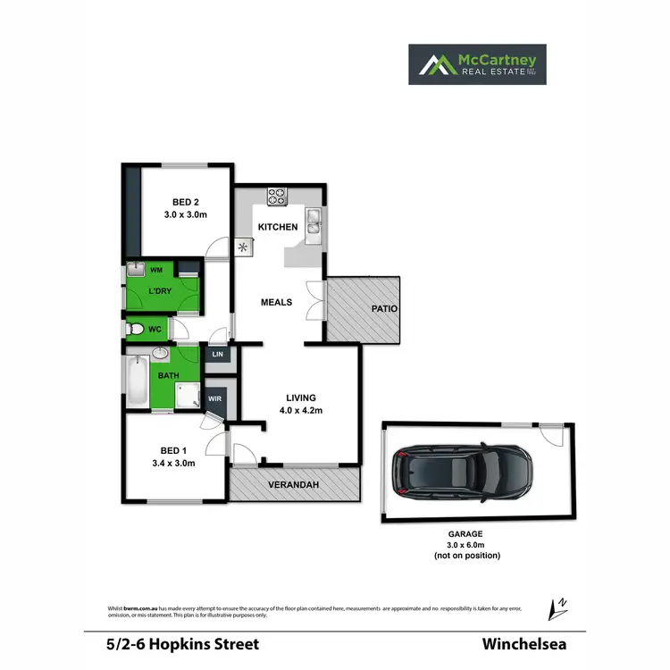Floorplan of Homely unit listing, 5/2-6 Hopkins Street, Winchelsea VIC 3241