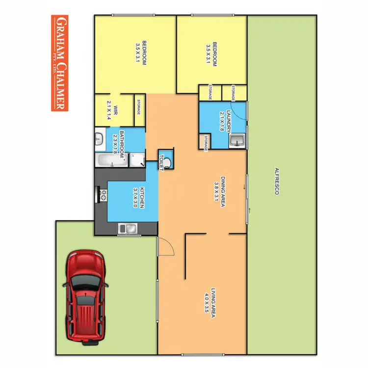 Floorplan of Homely townhouse listing, 3/62 Barkly Street, Sale VIC 3850