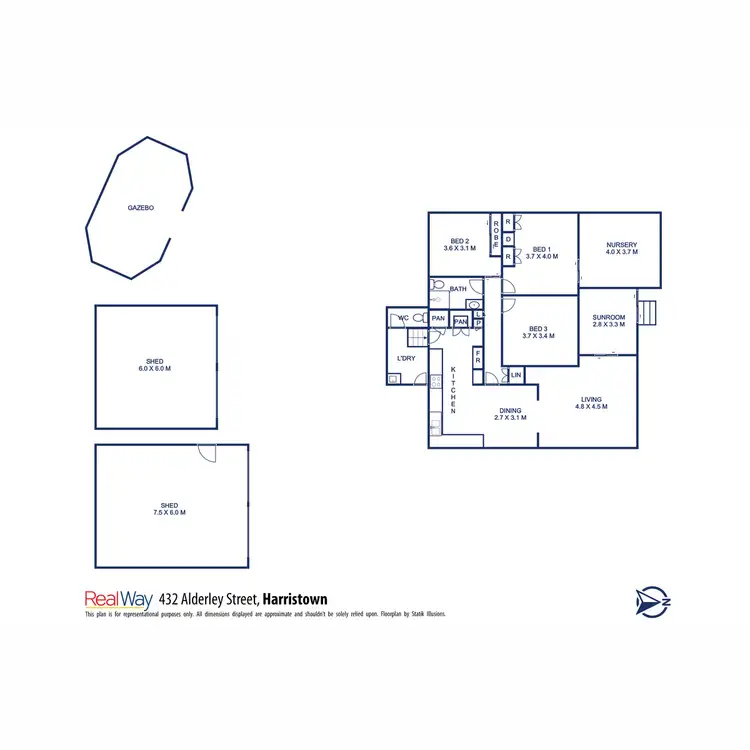Floorplan of Homely house listing, 432 Alderley Street, Harristown QLD 4350