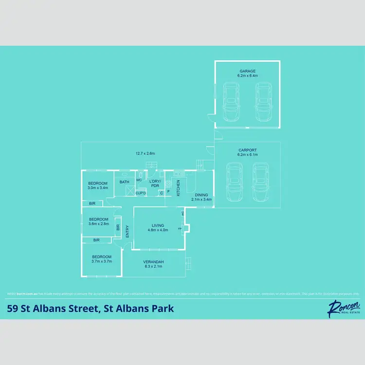 Floorplan of Homely house listing, 59 St Albans Street, St Albans Park VIC 3219