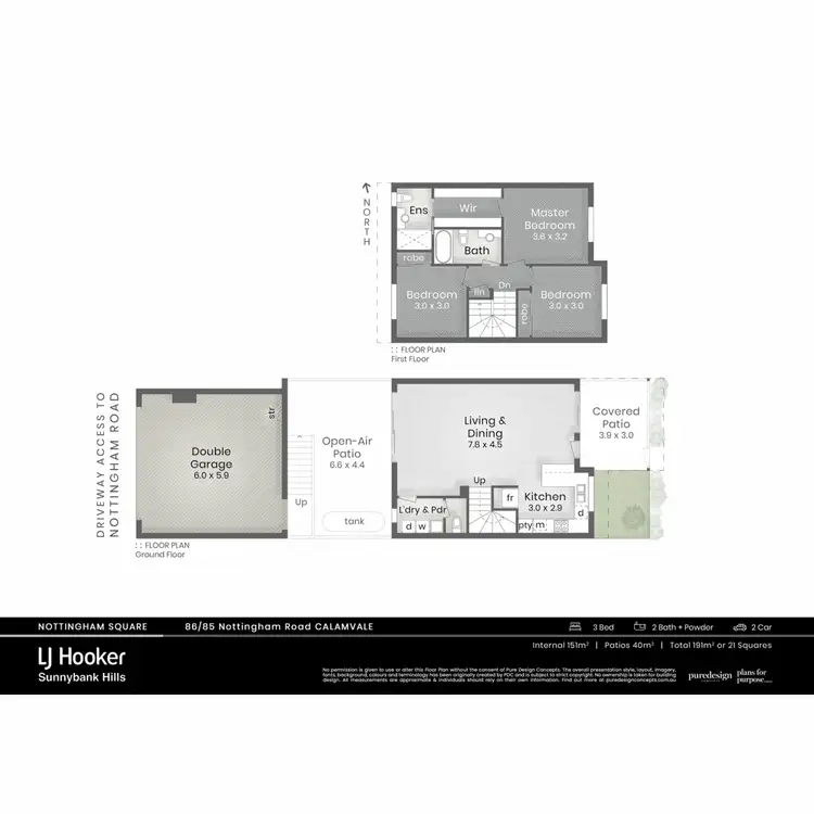 Floorplan of Homely townhouse listing, 86/85 Nottingham Road, Calamvale QLD 4116