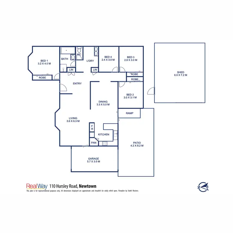 Floorplan of Homely house listing, 110 Hursley Road, Newtown QLD 4350