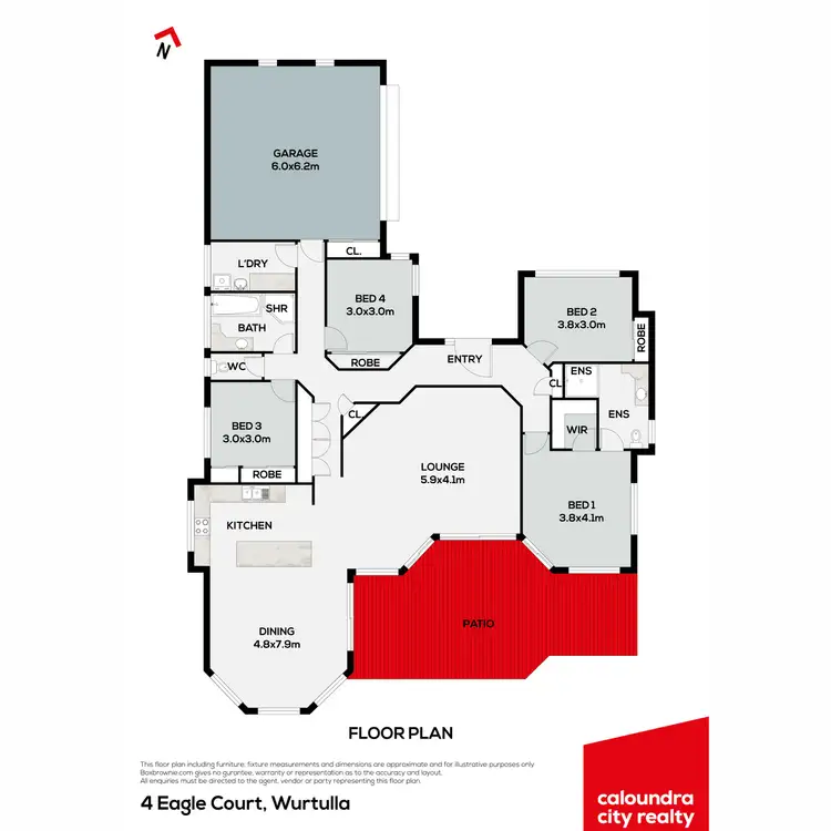 Floorplan of Homely house listing, 4 Eagle Court, Wurtulla QLD 4575