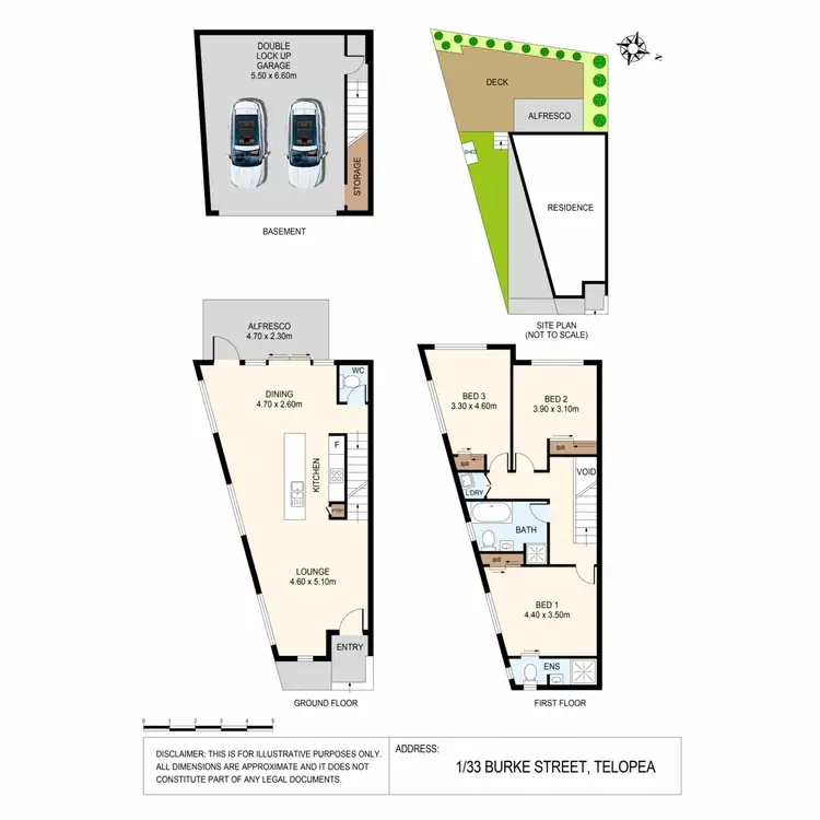 Floorplan of Homely townhouse listing, 1/33 Burke Street, Telopea NSW 2117
