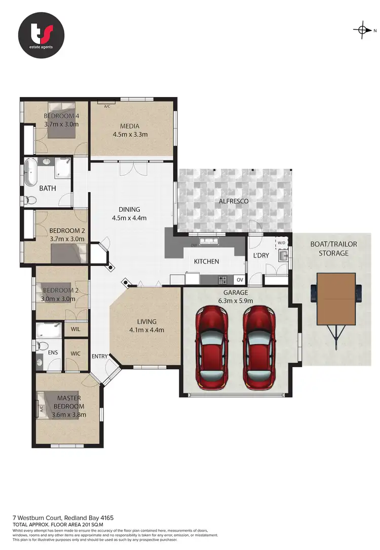 Floorplan of Homely house listing, 7 Westburn Court, Redland Bay QLD 4165
