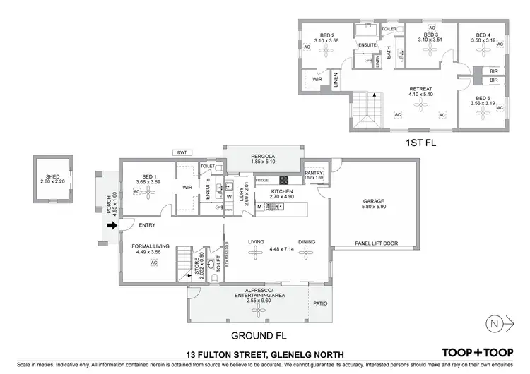 Floorplan of Homely house listing, 13 Fulton Street, Glenelg North SA 5045
