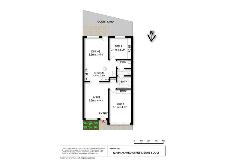 Floorplan of Homely apartment listing, 12a/86-88 Alfred Street, Sans Souci NSW 2219