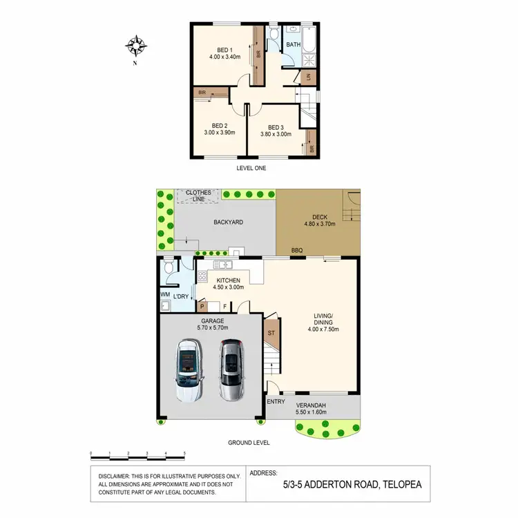 Floorplan of Homely townhouse listing, 5/3-5 Adderton Road, Telopea NSW 2117