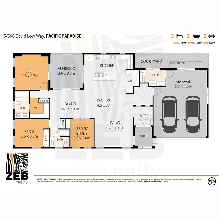 Floorplan of Homely house listing, 5/596 David Low Way, Pacific Paradise QLD 4564