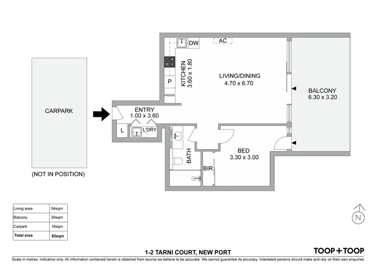 Floorplan of Homely apartment listing, 517/1-2 Tarni Court, New Port SA 5015