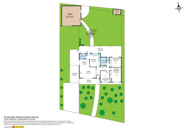 Floorplan of Homely house listing, 53 Joycelyn Avenue, Surrey Downs SA 5126