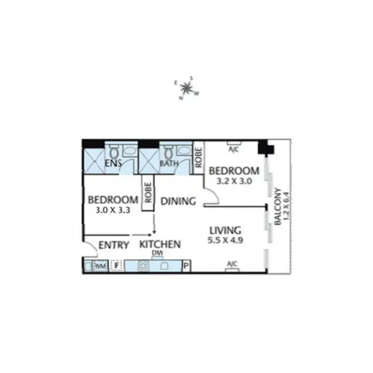 Floorplan of Homely apartment listing, 2810/350 William Street, Melbourne VIC 3000