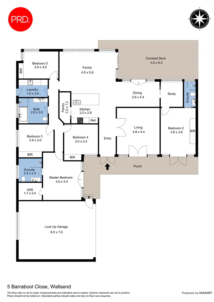 Floorplan of Homely house listing, 5 Barrabool Close, Wallsend NSW 2287