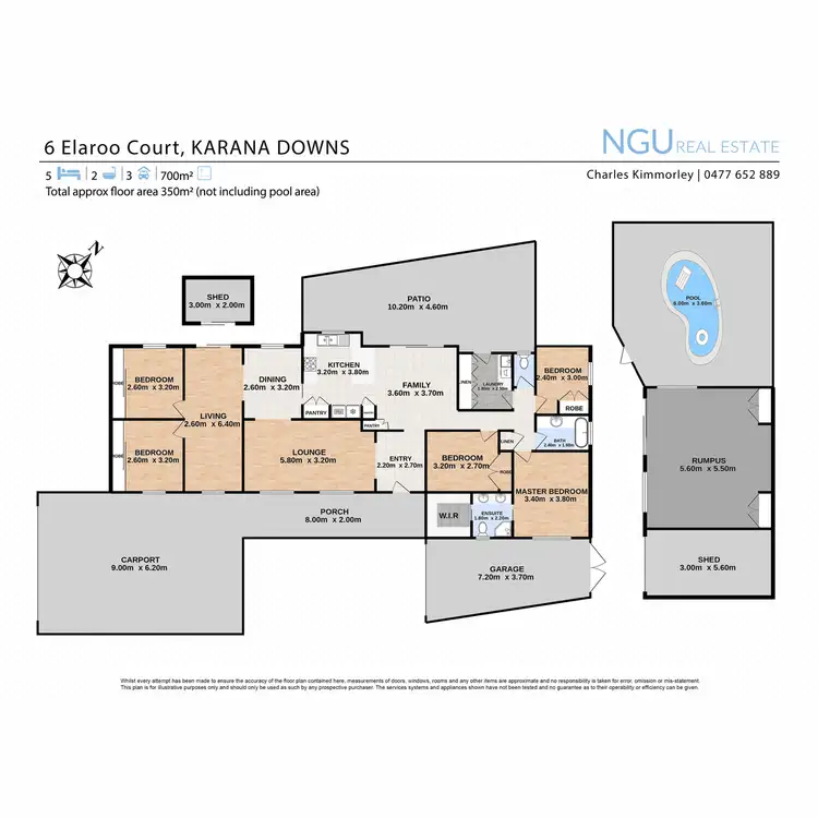 Floorplan of Homely house listing, 6 Elaroo Court, Karana Downs QLD 4306
