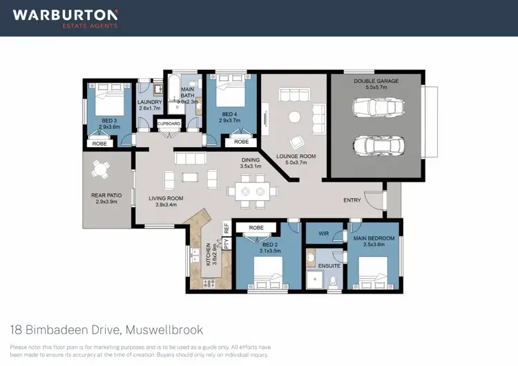 Floorplan of Homely house listing, 18 Bimbadeen Drive, Muswellbrook NSW 2333