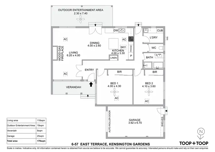 Floorplan of Homely unit listing, 6/57 East Terrace, Kensington Gardens SA 5068