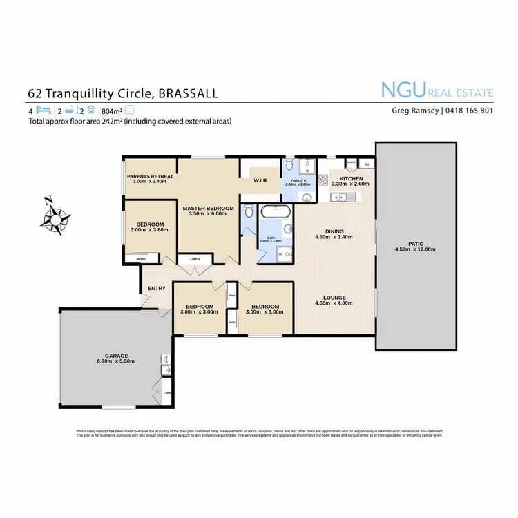 Floorplan of Homely house listing, 62 Tranquillity Circle, Brassall QLD 4305