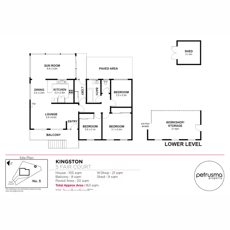 Floorplan of Homely house listing, 5 Fair Court, Kingston TAS 7050