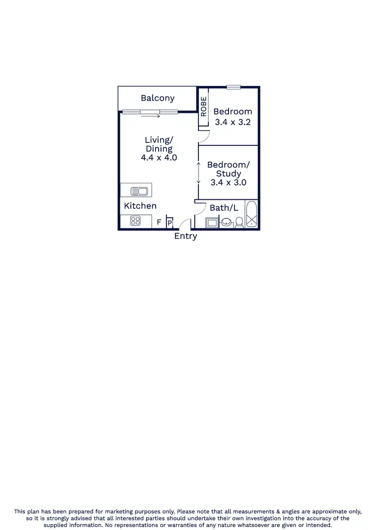 Floorplan of Homely apartment listing, 304/60 Speakmen Street, Kensington VIC 3031