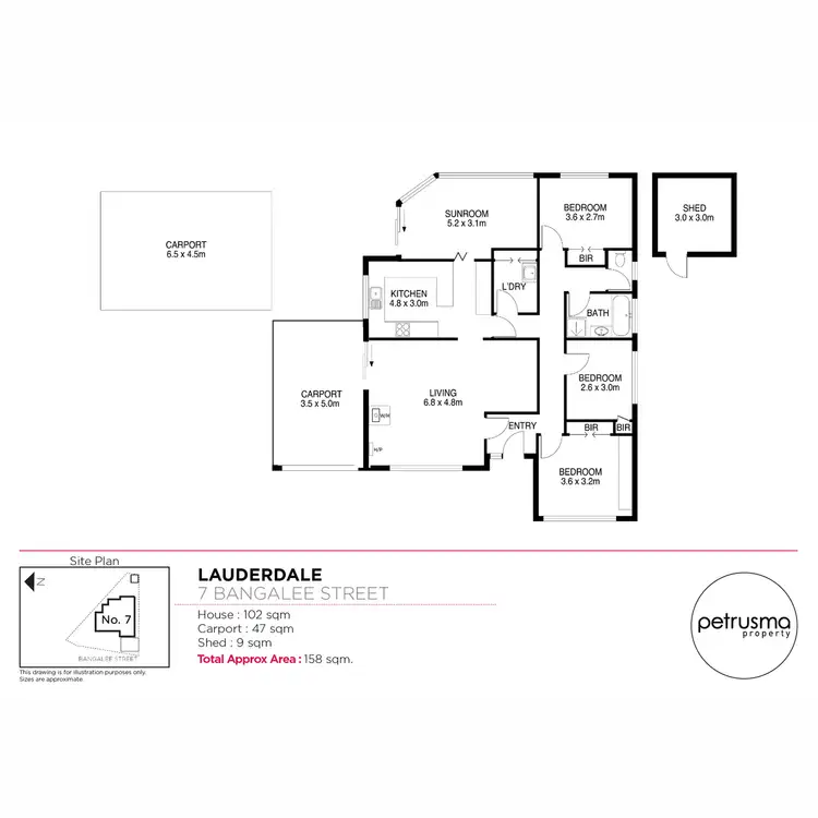 Floorplan of Homely house listing, 7 Bangalee Street, Lauderdale TAS 7021