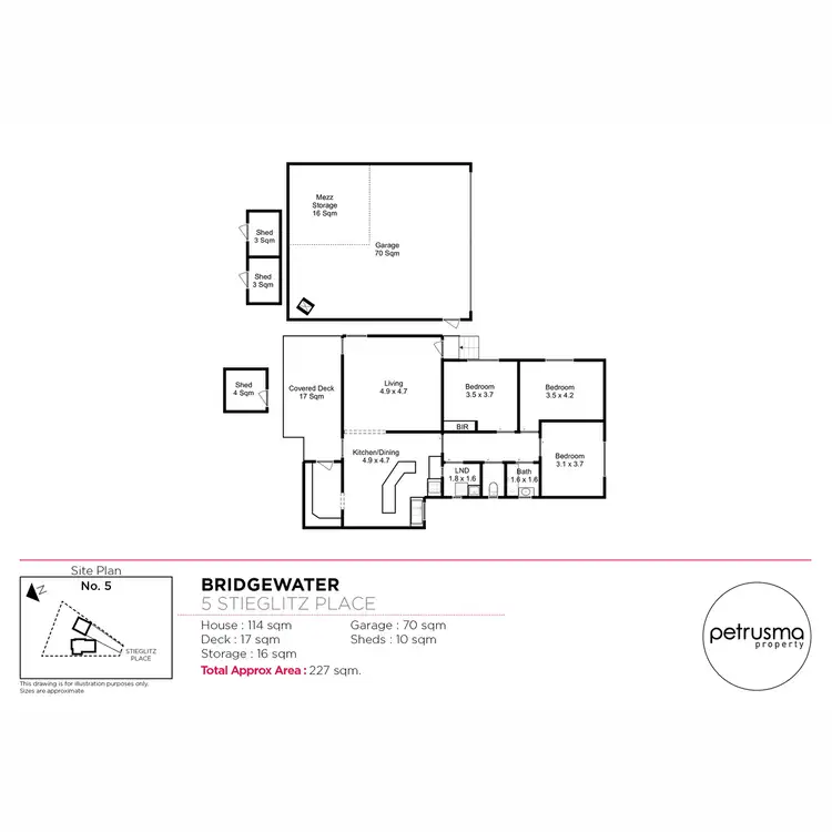 Floorplan of Homely house listing, 5 Stieglitz Place, Bridgewater TAS 7030