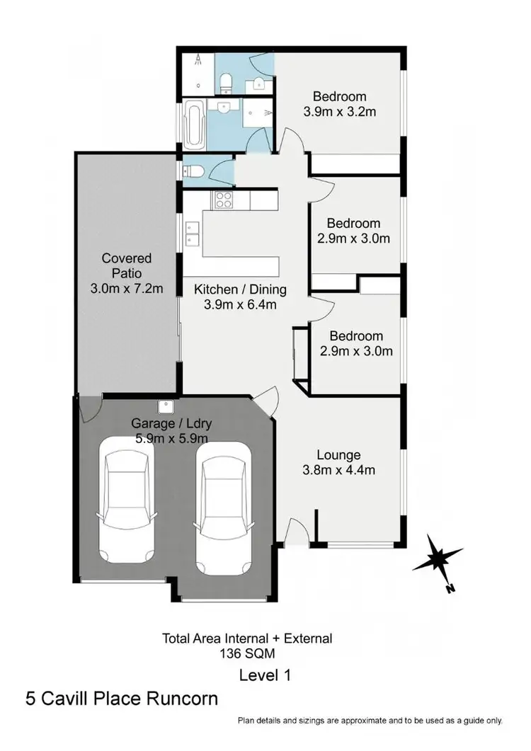 Floorplan of Homely house listing, 5 Cavill Place, Runcorn QLD 4113