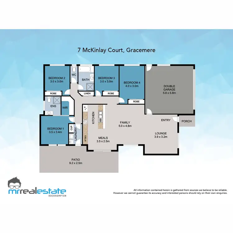 Floorplan of Homely house listing, 7 McKinlay Court, Gracemere QLD 4702