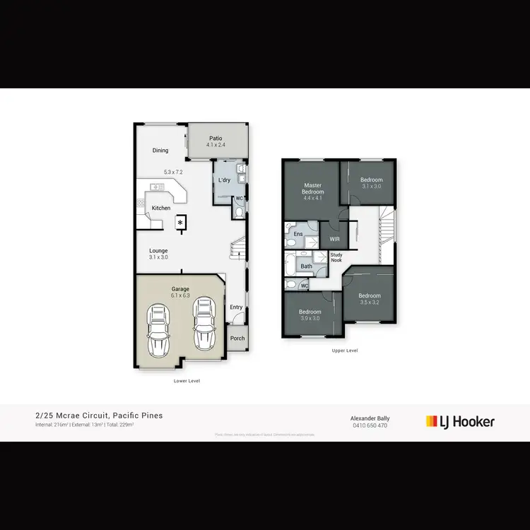 Floorplan of Homely semi-detached listing, 2/25 McRae Circuit, Pacific Pines QLD 4211