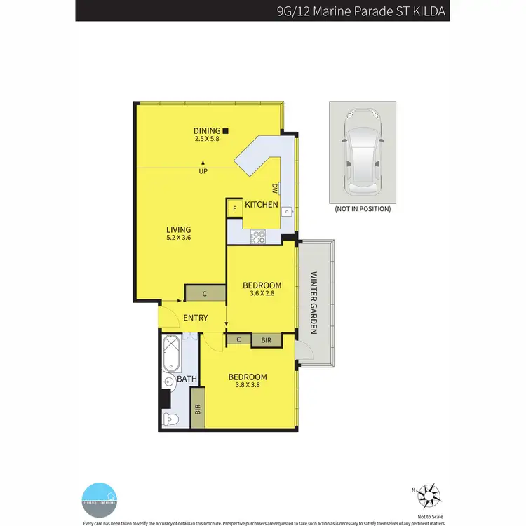 Floorplan of Homely apartment listing, 9G/12 Marine Parade, St Kilda VIC 3182