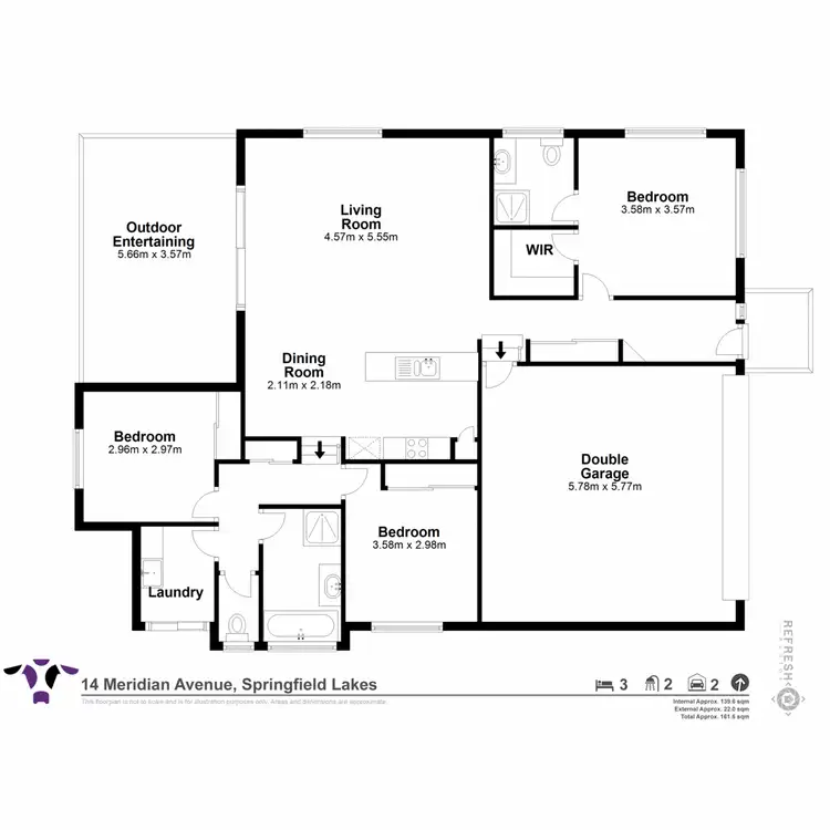 Floorplan of Homely house listing, 14 Meridian Avenue, Springfield Lakes QLD 4300