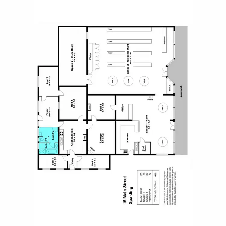 Floorplan of Homely house listing, 15 Main Street, Spalding SA 5454