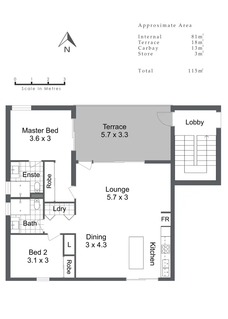 Floorplan of Homely apartment listing, 13/2 Beazley Way, White Gum Valley WA 6162
