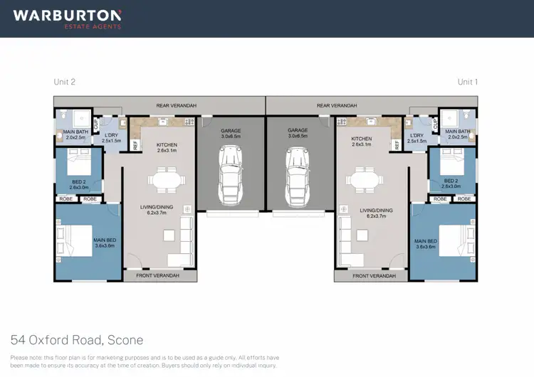 Floorplan of Homely semi-detached listing, 54 Oxford Road, Scone NSW 2337