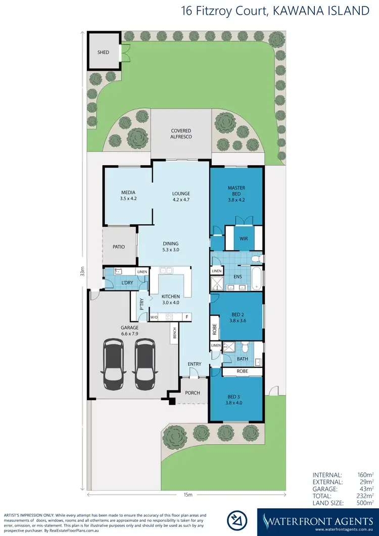 Floorplan of Homely house listing, 16 Fitzroy Court, Kawana Island QLD 4575