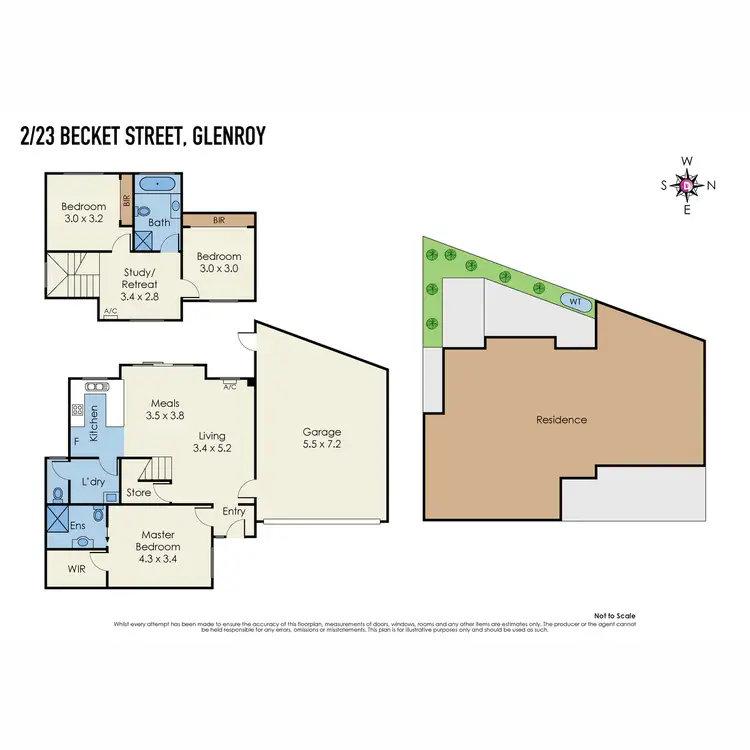 Floorplan of Homely townhouse listing, 2/23 Becket Street South, Glenroy VIC 3046