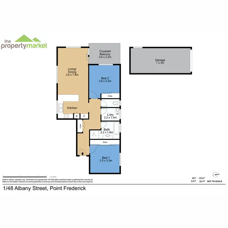 Floorplan of Homely unit listing, 1/148 Albany Street, Point Frederick NSW 2250