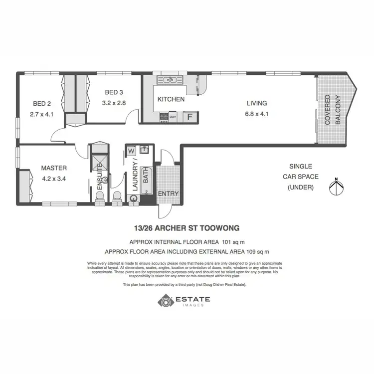 Floorplan of Homely unit listing, 13/26 Archer Street, Toowong QLD 4066