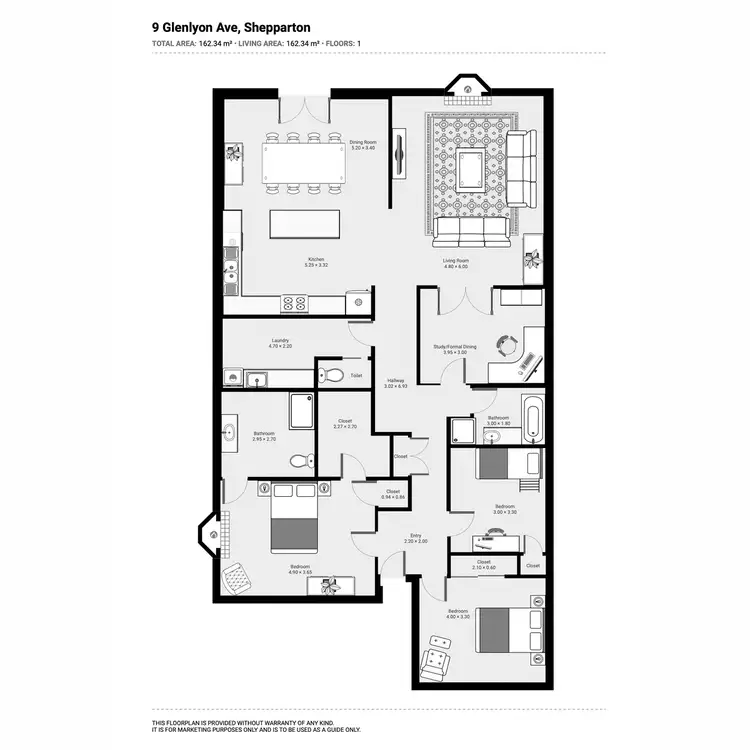 Floorplan of Homely house listing, 9 Glenlyon Avenue, Shepparton VIC 3630