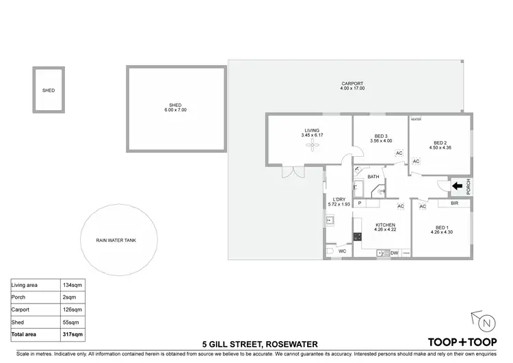 Floorplan of Homely house listing, 5 Gill Street, Rosewater SA 5013